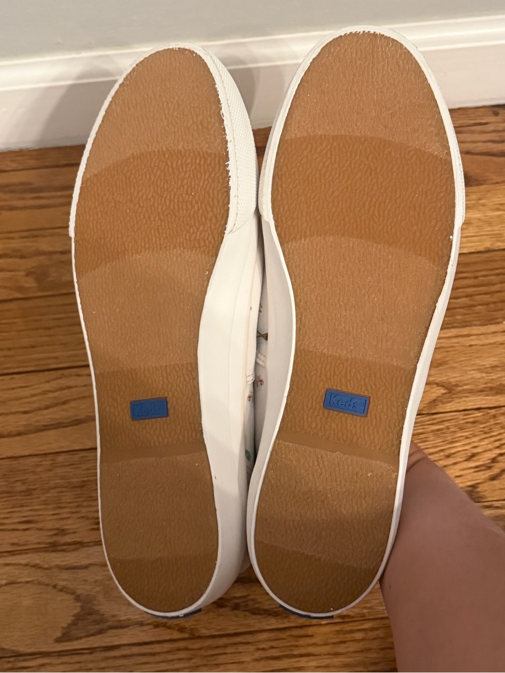 Rifle Paper Co X Keds Sun Girls White Canvas Lace-Up Sneakers with Beach Print - Picture 8 of 9
